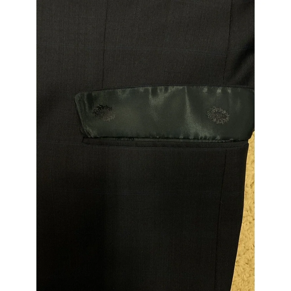 Lauren Ralph Lauren Plaid Sport Coat Blazer Jacket Size 44R Blue‎ Career Formal